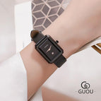 Guou 6018 Dial Rectangle Women Watches Fashion Bracelet Quartz Watch Ladies Casual Watch