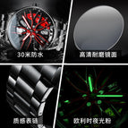 2023 OLEVS 9937 men's watch Hub Rotating Quartz Watch Fashion Waterproof men casual Watch