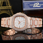 MISSFOX Trendy Fashion Diamond British Watch Full Diamond Waterproof High-end Ladies Watch V292