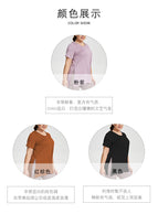 Plus size women T-shirt Slim Fit Thin Fitness Clothes Women's Hooded Short-Sleeved Sports T-shirt Quick-Drying Large Size Long Thigh-Length Yoga running sports Top YY158
