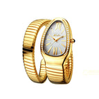 Missfox watch women's fashion personalized snakehead Bracelet Stainless Steel Diamond snake watch women