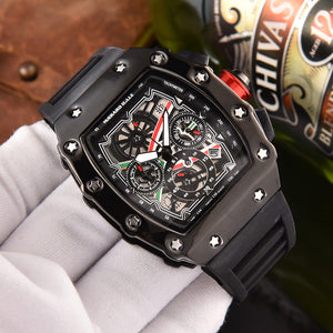 New men's Square Watch Elements Business Men's Six-Pin Running Seconds Multi-Function Calendar Watch 8087H