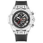 KIMSDUN transparent silicone multi-function watch female watch student waterproof couple watch K-1984B
