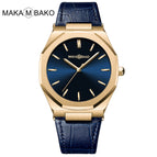 2022 new Japanese Movement Men's watch top leather strap leisure fashion trend waterproof watch m-5015p