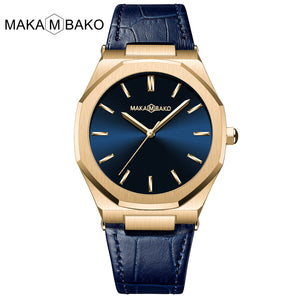 2022 new Japanese Movement Men's watch top leather strap leisure fashion trend waterproof watch m-5015p