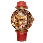 Dimini Little Golden Pig Transit Ladies Watch Leather fashion lovely Watch Waterproof Quartz women Watch 88246