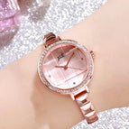 GEDI 81023 Fashion Casual Watch Hot Sale Women Elegant Luxury Diamond Stainless Steel Waterproof Ladies Dress Analog Quartz Wristwatch