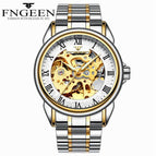 Fngeen Men's Watch Waterproof Fashion Student Men's Watch Double-Sided Hollow Automatic Mechanical Watch 8866