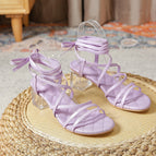 Sandals women 2021 new ring foot straps women's shoes round head crystal thick heel single shoes women Y8