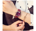 New Arrive GUOU Women Watches Fashion Modern Diamond Watch Elegant Leather Auto Date Ladies Watch gift for women