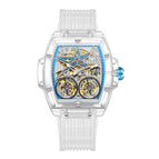 ONOLA ON6828 men's watch double flywheel automatic mechanical watch Men's silicone waterproof watch
