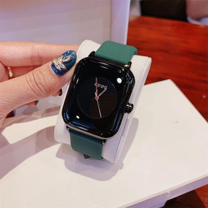 GUOU 8162 watch women's 2022 new fashion trend women's silicone strap small square watch sports watch watch for women