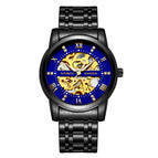 KIMSDUN fashion double-sided hollow automatic mechanical watch men's watch men's watch waterproof business men's casual watch K-1973A
