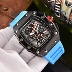 New men's Square Watch Elements Business Men's Six-Pin Running Seconds Multi-Function Calendar Watch 8087H