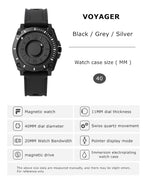 EUTOUR E029 New magnetic wrist watch timing men's watch Rubber belt sports simple style causul male fanshion watches