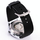 Forsining European American Style Men's Fashion Casual Silver Hollow Skeleton Automatic Mechanical men Watch SLZe11