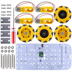 360 Degree Omnidirectional 4WD Smart Robot Car Kit Bluetooth-compatible Control Easy-plug Colorful XH 2.54mm Socket for Arduino