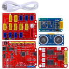 360 Degree Omnidirectional 4WD Smart Robot Car Kit Bluetooth-compatible Control Easy-plug Colorful XH 2.54mm Socket for Arduino