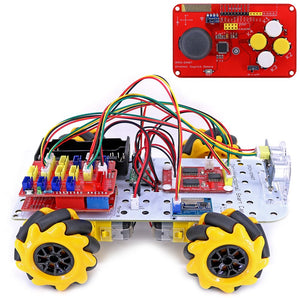 360 Degree Omnidirectional Wireless JoyStick Remote Control 4WD Smart Car Kit LORA RF 433 MHz Gear Motor Easy-plug for Arduino