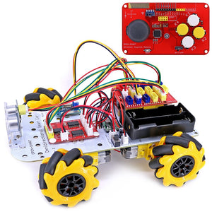 360 Degree Omnidirectional Wireless JoyStick Remote Control 4WD Smart Car Kit LORA RF 433 MHz Gear Motor Easy-plug for Arduino