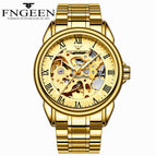 Fngeen Men's Watch Waterproof Fashion Student Men's Watch Double-Sided Hollow Automatic Mechanical Watch 8866