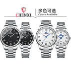CHENXI Couple Watch Steel Band Men's and Women's Watch Casual Quartz Pair Watch CX-010A