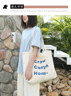 Korean version casual art canvas bag ins letter printed tote bag net red fashion shoulder bag SR7183