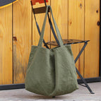 Korean version simple large-capacity canvas bag lightweight solid color single shoulder female bag casual retro shopping bag handbag SR111-1