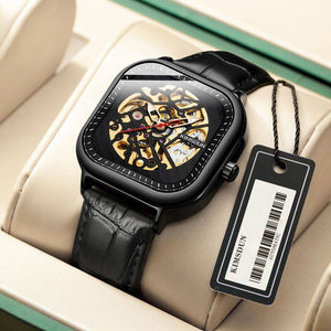 Square Hollow Watch Men's Mechanical Automatic Watch Fashion Men's casual Student Waterproof Watch K-2161A