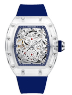 KIMSDUN Transparent Richard Waterproof Hollow Automatic Mechanical Watch Men's Watch Fashion Wine Barrel Miller K-2015A