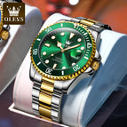 OLEVS Watch Green Water Ghost Automatic Mechanical Watch Luminous Waterproof Men's Watch 6650 Mechanical