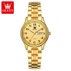 OLEVS Men's and women's watches fashion waterproof steel strap calendar trend business quartz casual watch 5567