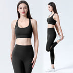 Women yoga suits sports bra hip fitness pants two-piece tight-fitting sports set girls running dancing clothing 9104-6150