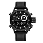 WWOOR Leather Watch Waterproof Men's Watch Quartz Fashion Sports Style Men's Quartz 8882