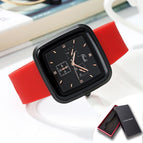 GEDI Fashion Hardlex Mirror Watches Women Waterproof Large Dial Square Quartz Women's watch