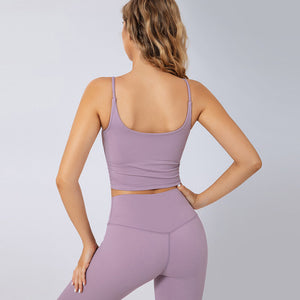 2021 Summer yoga vest new sling back vest women's fashion mesh gym professional training exercise yoga top 9085