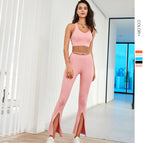 2023 new women yoga suits sports bra hip lifting quick drying fitness running yoga fashion exercise sports cloting set WXM230+CKM294