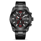 Megir Men's Watch Business Sports Multi-Function Timing Steel Belt Quartz Watch 2063