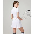 New Tennis Dress Lulu Fabric Dance Badminton Sports Pleated Skirt Golf sports Set for Women students 306