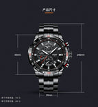 BOYZHE Tourbillon Mechanical Watch Men's Multi-function Sports Transparent Bottom Waterproof Luminous Mechanical Watch WL012