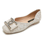 Fairy square head flat women's shoes 2022 new simple soft bottom office ladies shoes plus size 555-11