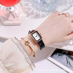 Women's watch Square ancient watch European and American retro small chain braided belt watch quartz bracelet