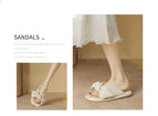 Slippers women's 2022 summer new bow flip-flops women's outer wear soft bottom flip-flops gentle sandals women YF333-6