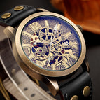 Men watch Fashion Casual Bronze Retro Hollow luminous Mechanical Automatic men Watch SH54