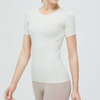 Seamless Yoga Clothes Sports Top Women's Short-Sleeved Breathable Quick-Drying Sports Fitness Clothes T-shirt