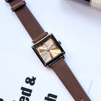 GUOU Women's Watch Leather Square Personality Fashion Fashion Versatile Simple Wind Quartz Watch Waterproof Women's Watches 8096