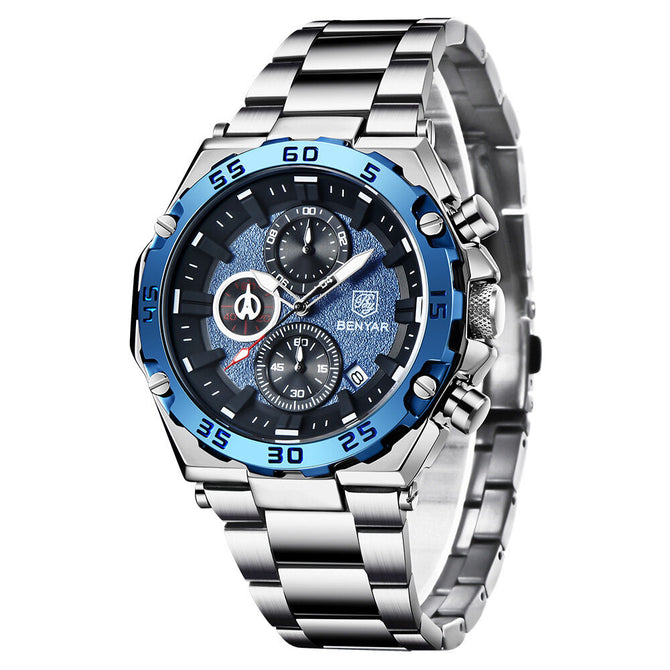 Benyar new watch men's multi-function quartz watch fashion waterproof luminous men's watch 5178