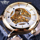 winner Fashion Trend Men's Mechanical Watch Skeleton Watch Men's Manual mechanical men Watch SLZe01