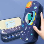 Space astronaut double pencil case boys handsome pencil bag School stationery box Children pen case cute pen box school supplies