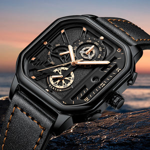 Men's Quartz Watch Square High-end Watch Men's Luminous Waterproof Men's Quartz Watch A8236G